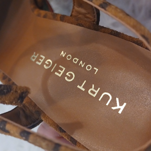 New Kurt Geiger London Floral Sequin Platform Leopard Print Sandals EU 41 - Picture 9 of 12